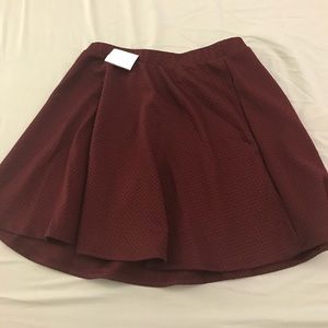 Forever 21 Maroon Skater Skirt
